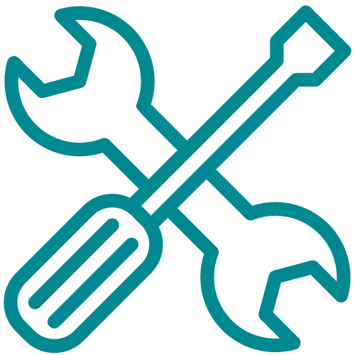 Equip screwdriver and wrench icon